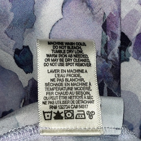 Bella Dahl Elastic Waist Tunic Dress- Lilac Floret - Picture 9 of 9